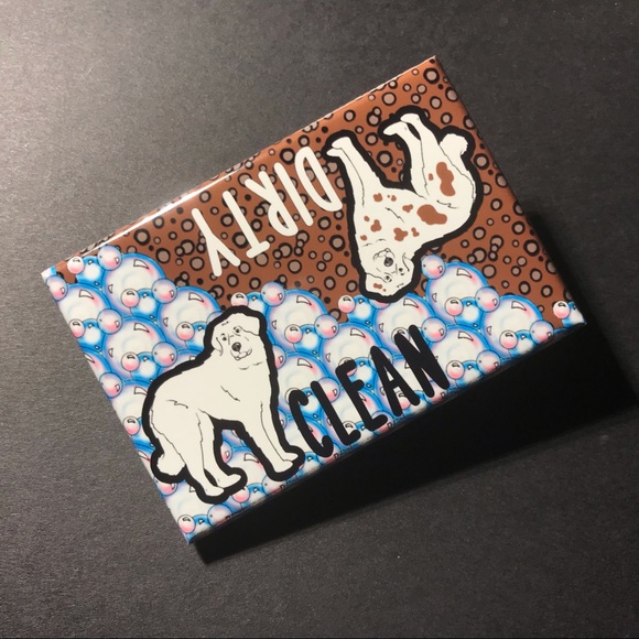 Great Pyrenees Dishwasher Magnet Handmade Dog Gift - Picture 4 of 6